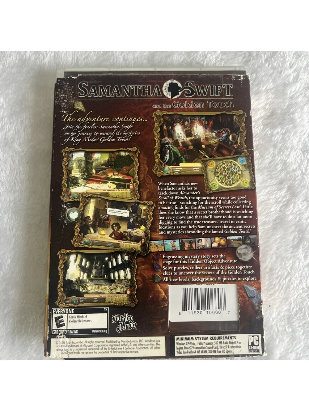 SAMANTHA SWIFT AND THE GOLDEN TOUCH PC CD-ROM Game MumboJumbo